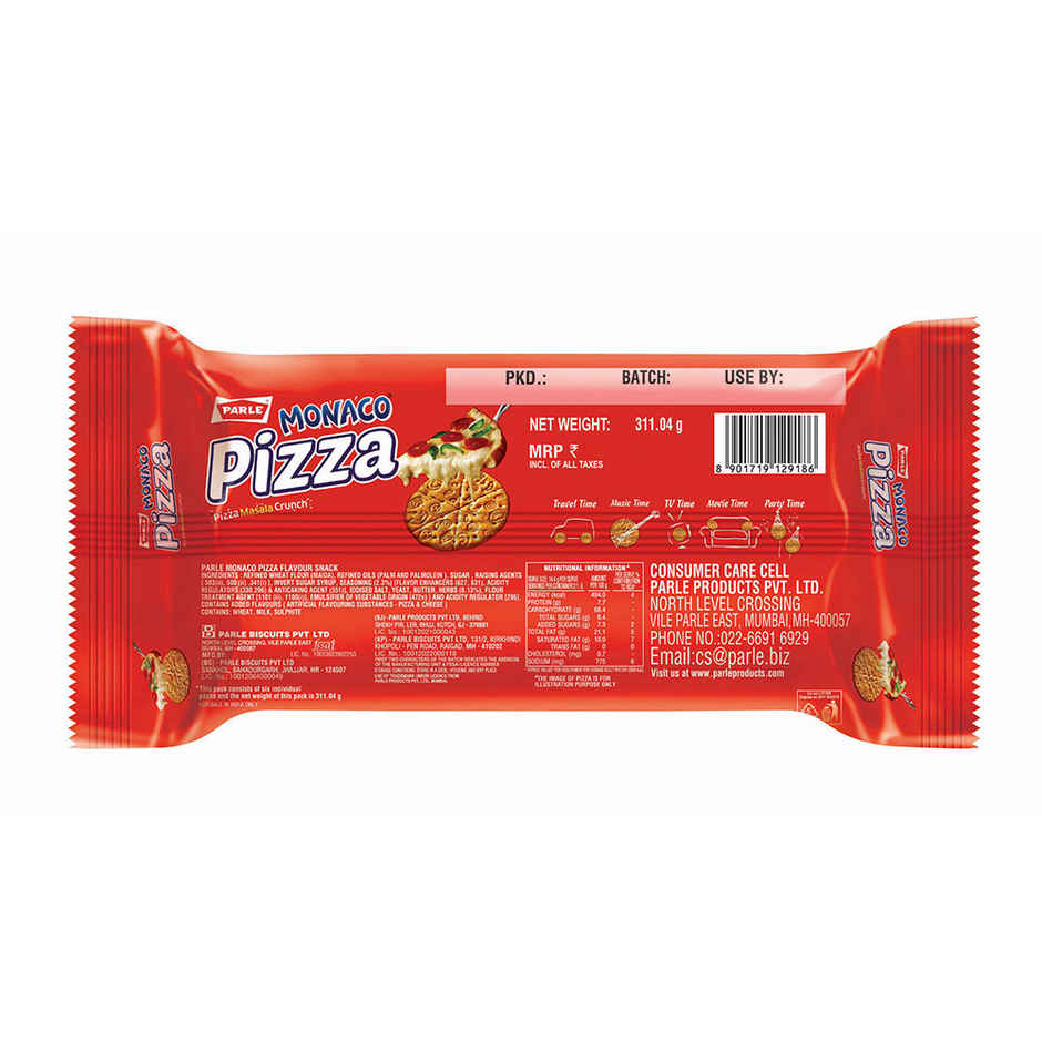 Parle Monaco Pizza Flavoured Crackers | Trans Fat-free Combo