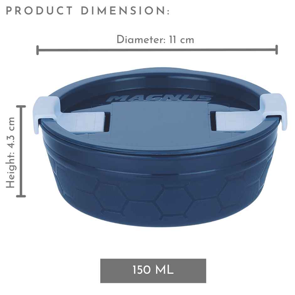 Magnus Microwave Steam Lock Small Container -Blue/Black