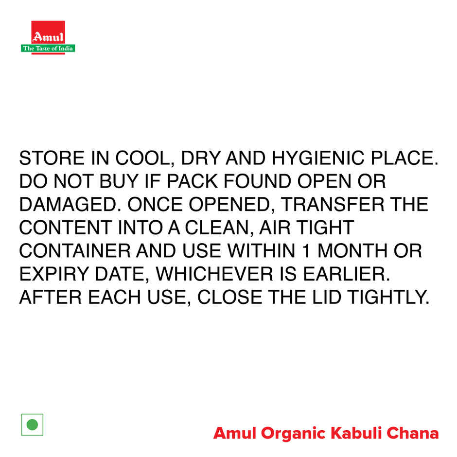 Amul Organic Kabuli Chana