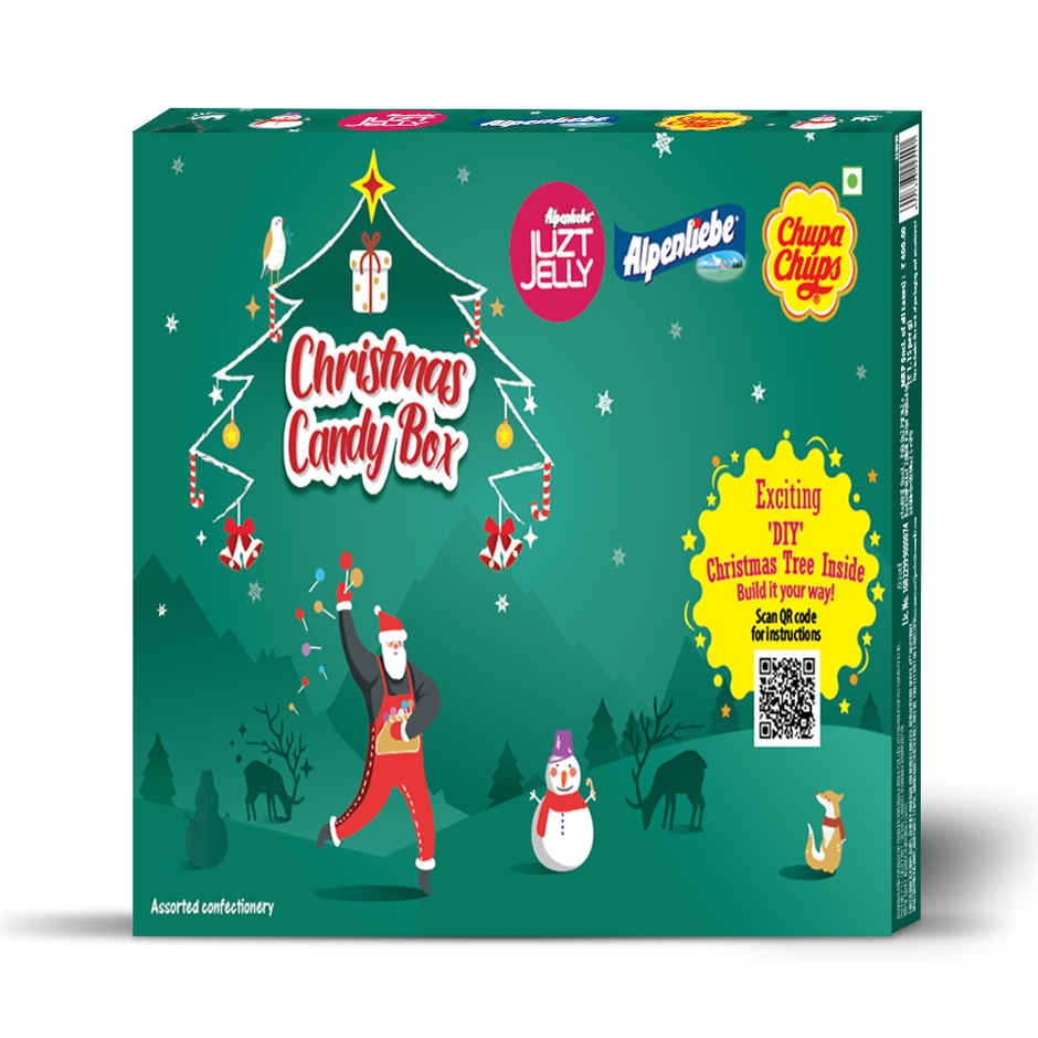 Christmas Candy Box (Assorted Pack Of Candies, Chews & Lollipops) Ideal Christmas Gift Pack