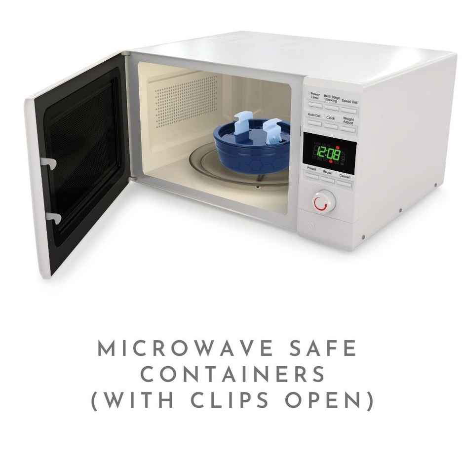 Magnus Microwave Steam Lock Small Container -Blue/Black