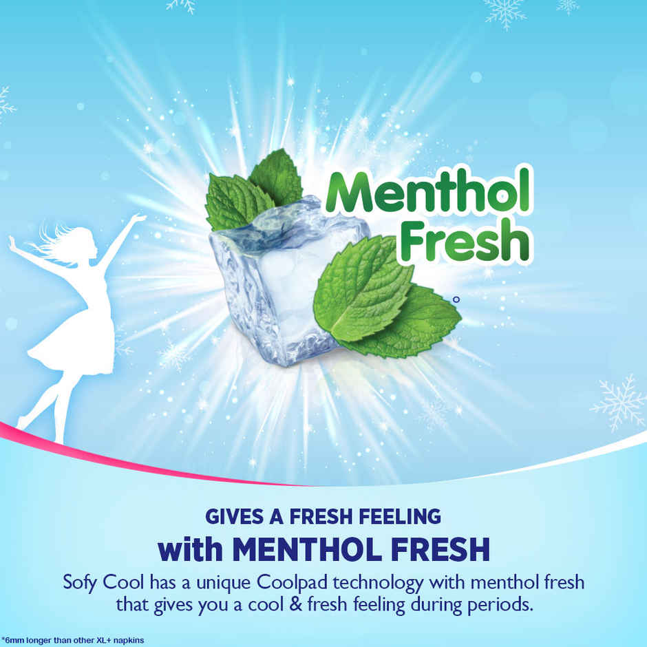 Sofy Cool Freshness Sanitary Pads - XL+