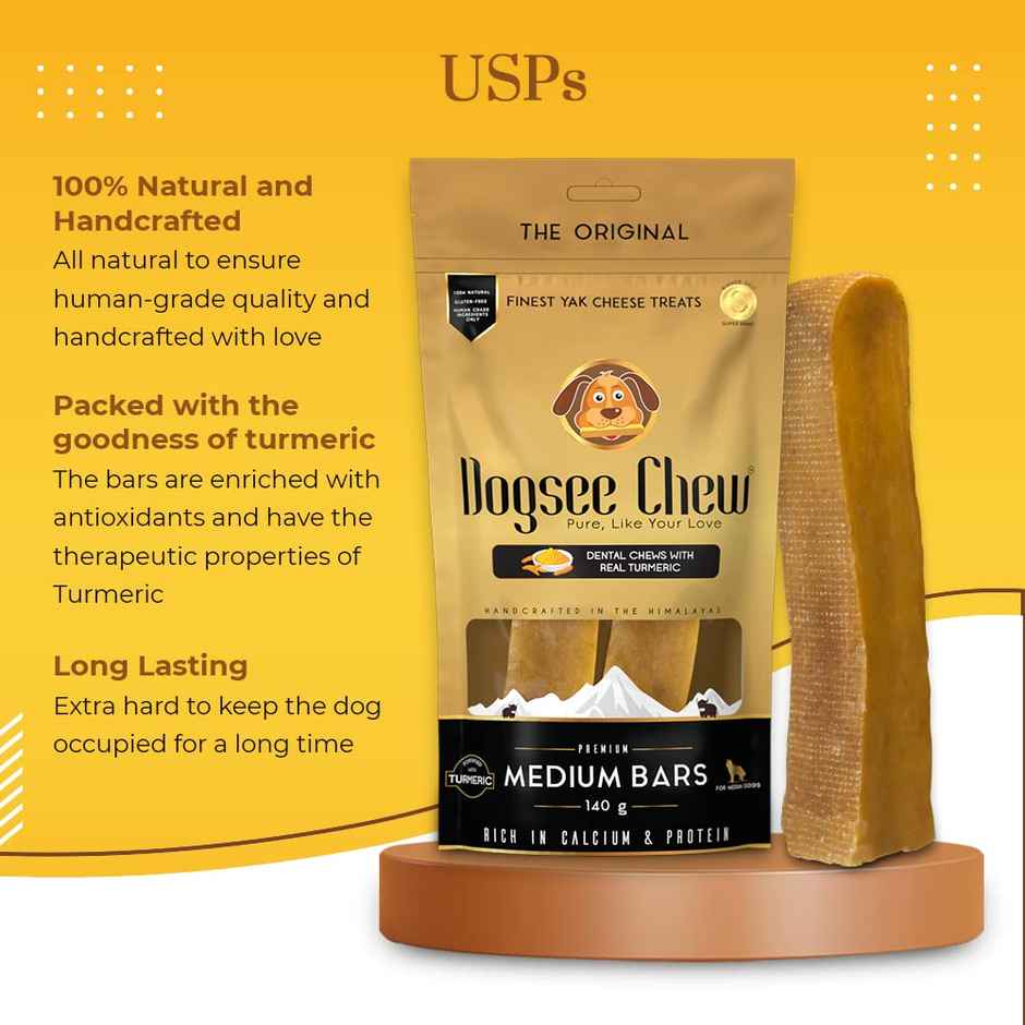 Dogsee Turmeric Chew Bars Medium