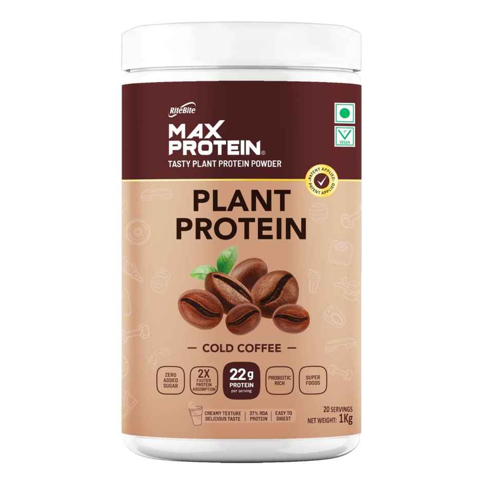 RiteBite Max Protein Plant Protein Powder Cold Coffee - Buy at ₹2199 ...