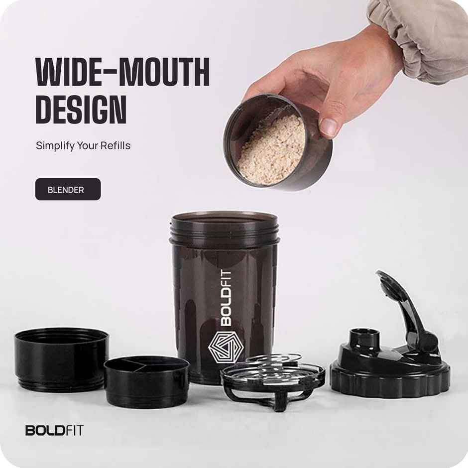 Optimum Nutrition Gold Standard Complete Whey Protein Powder - Mocha Cappuccino (907g) & Boldfit Spider Gym Shaker Bottle (1pc) Combo