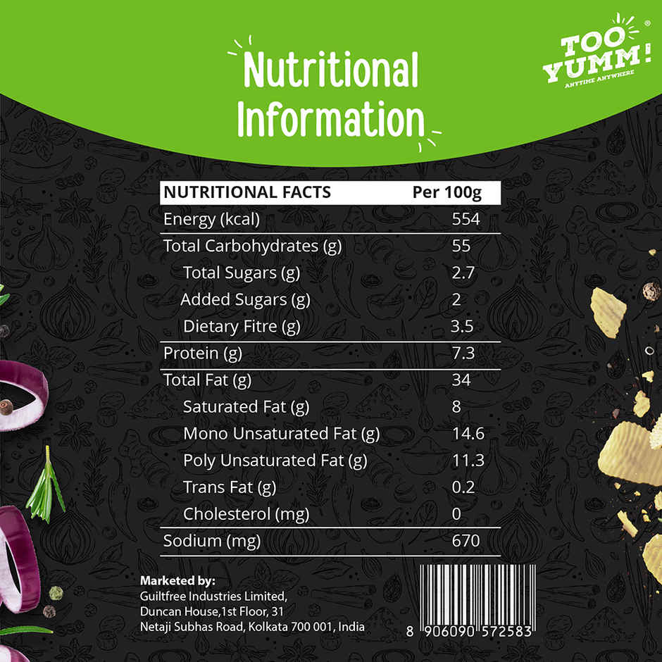 Too Yumm - Potato Chips American Sour Cream And Onion(84gms) & Thums Up Soft Drink(750ml) Combo