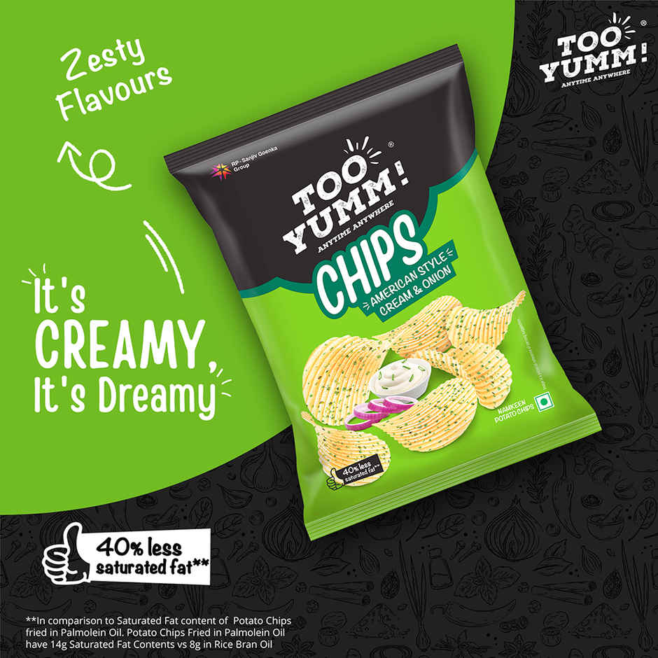 Too Yumm - Potato Chips American Sour Cream And Onion(84gms) & Coca-Cola Soft Drink(750ml) Combo