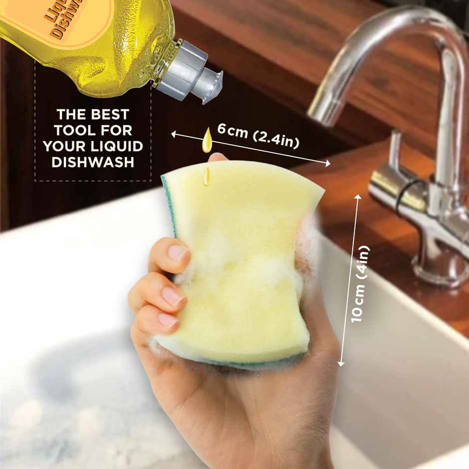 Scotch-Brite Scrub Sponge Ideal For Dishwash Liquid