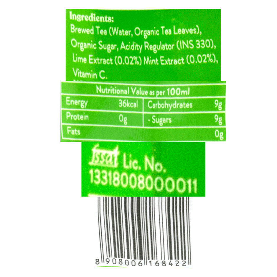 BrewHouse Tea Brewing Co. Naturally Brewed Organic Ice Tea - Mojito Lime