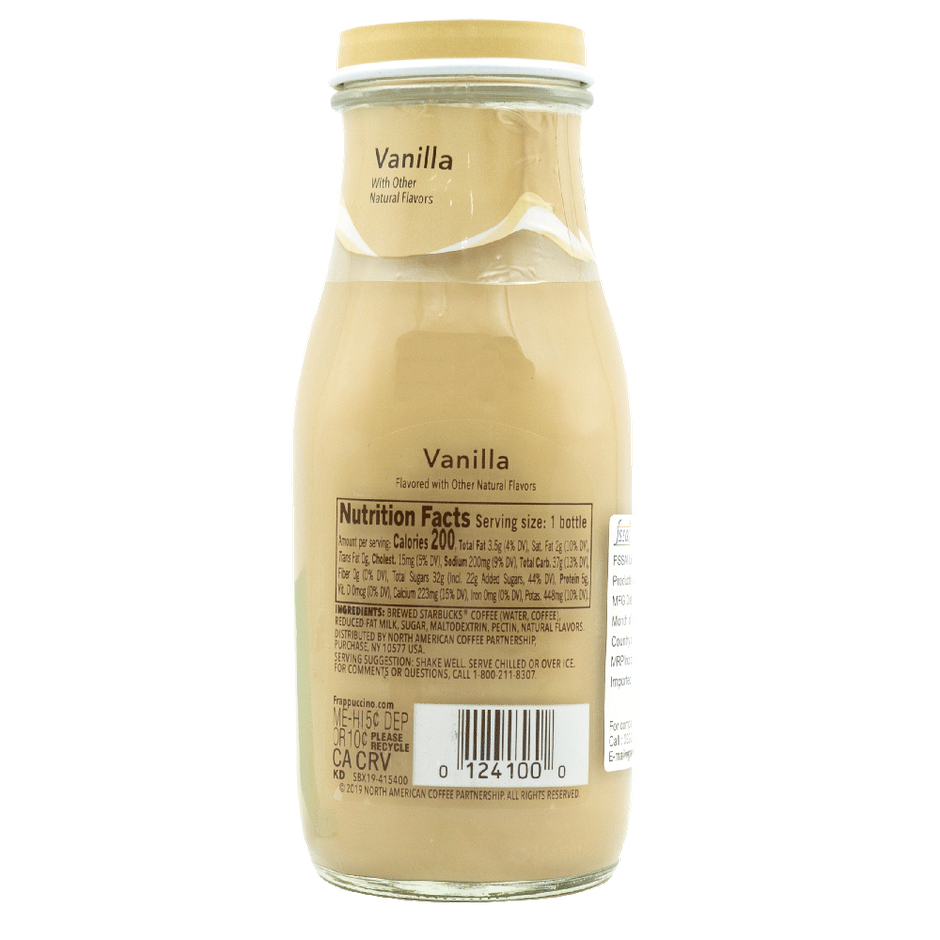 Starbucks Frappuccino Vanilla Drink Cold Coffee