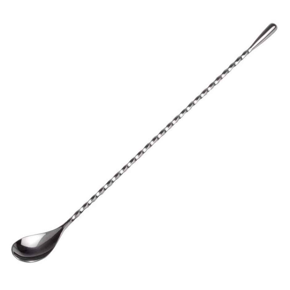 Stainless Steel Teardrop Twisted Bar Spoon - 12 Inches