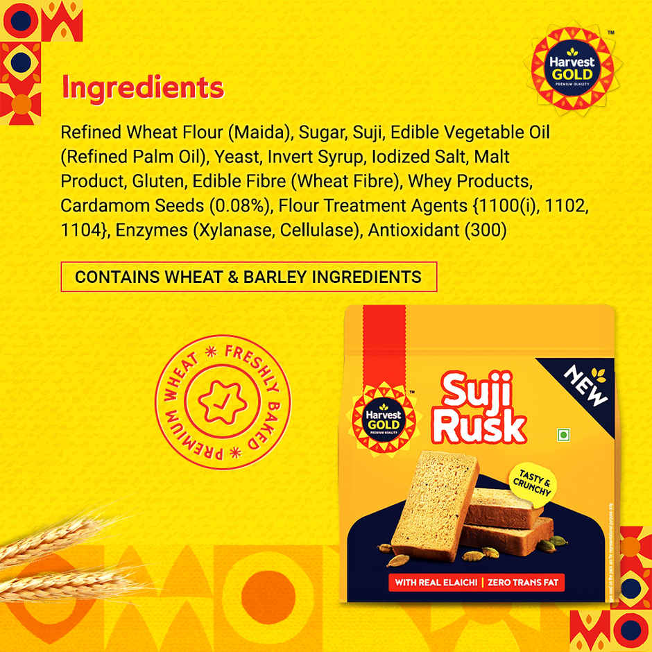 Harvest Gold Suji Rusk - Buy at ₹122 Online | Instant Delivery - Zepto
