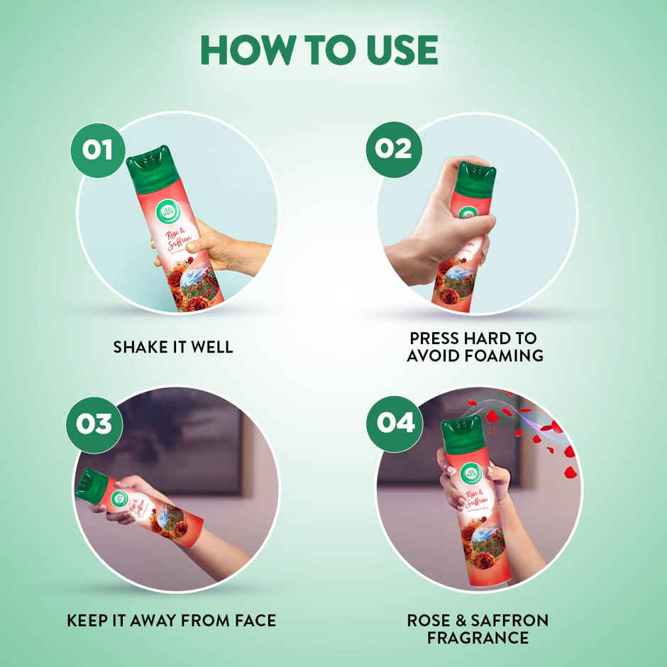 Air Wick Rose & Saffron Room Air Freshener Spray Aerosol