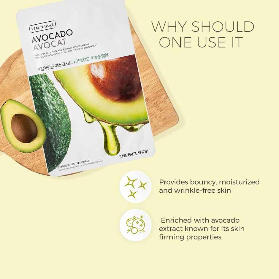 The Face Shop Real Nature Avocado Face Mask (Sheet Mask)