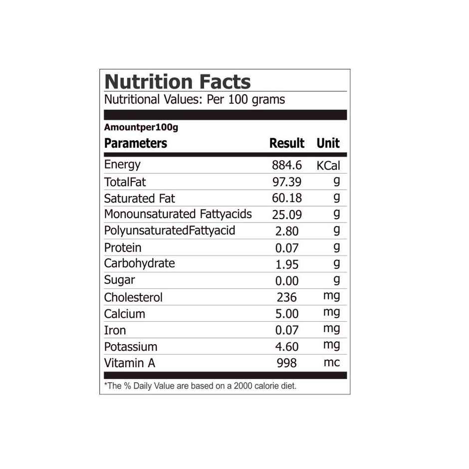 Ved A2 Desi Gir Cow Cultured Ghee Glass Bottle