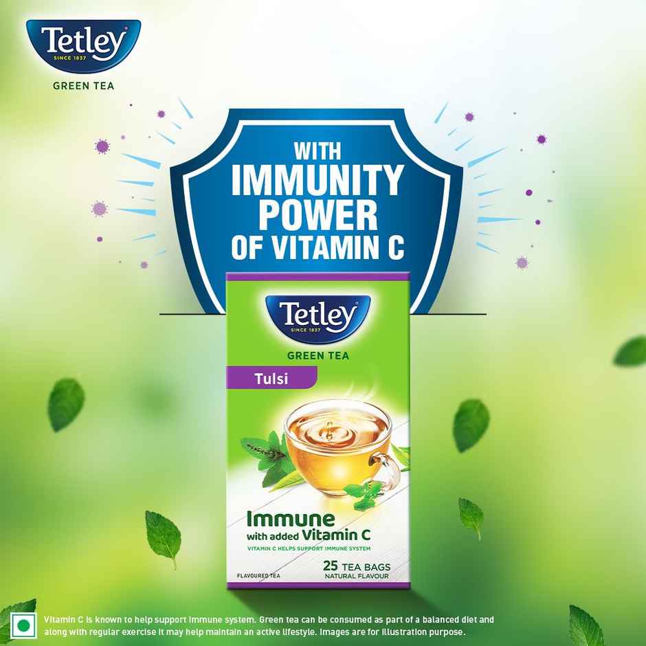 Tetley Tulsi Immune With Added Vitamin C Green Tea
