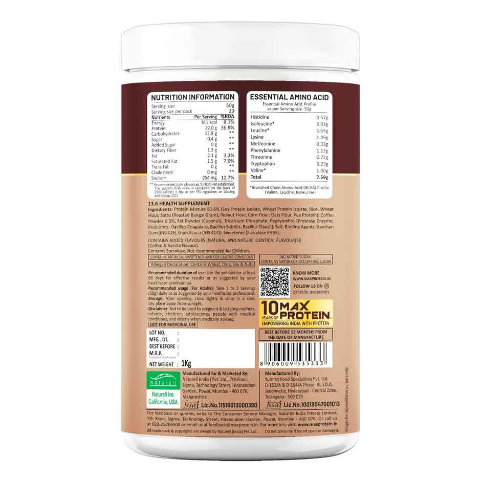 RiteBite Max Protein Plant Protein Powder Cold Coffee - Buy at ₹2199 ...