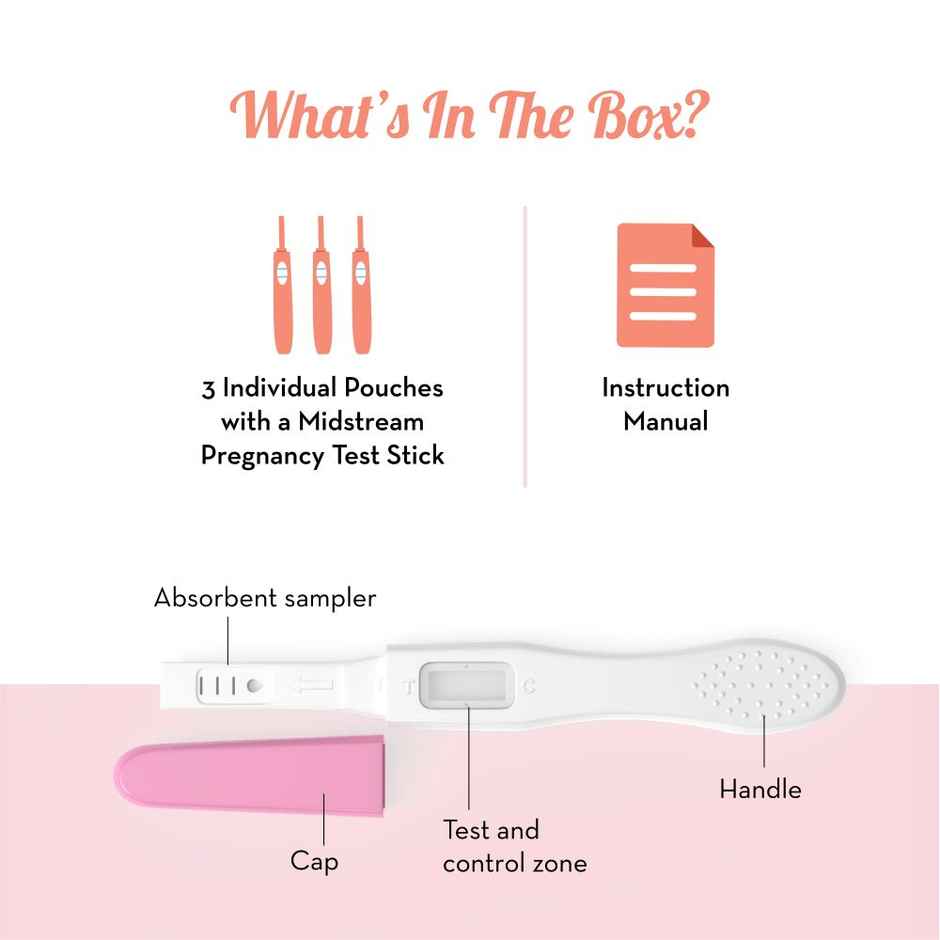 Plush Preg-Oh! Midstream Pregnancy Test Kit Rapid One Step Home Test 99% Accuracy Combo