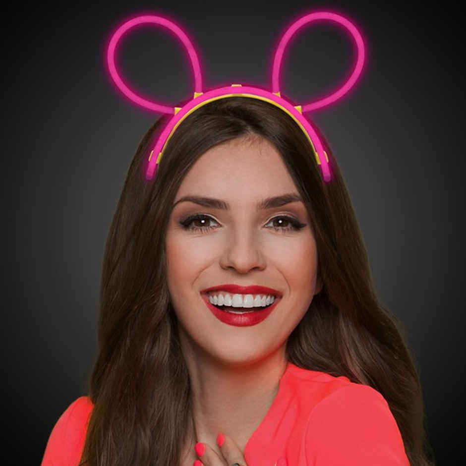 Party Propz Glow in The Dark Headband Glow Sticks With Headband for Party