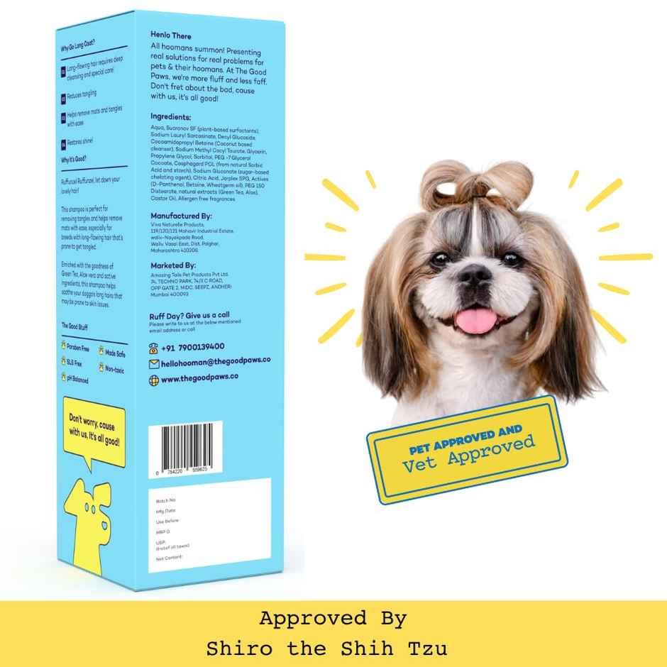 The Good Paws Ruffunzel Long Coat Dog Shampoo