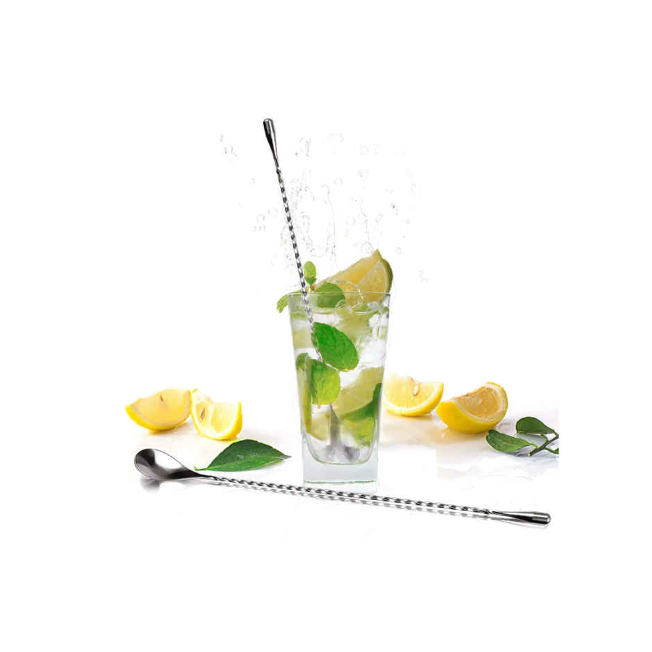 Stainless Steel Teardrop Twisted Bar Spoon - 12 Inches