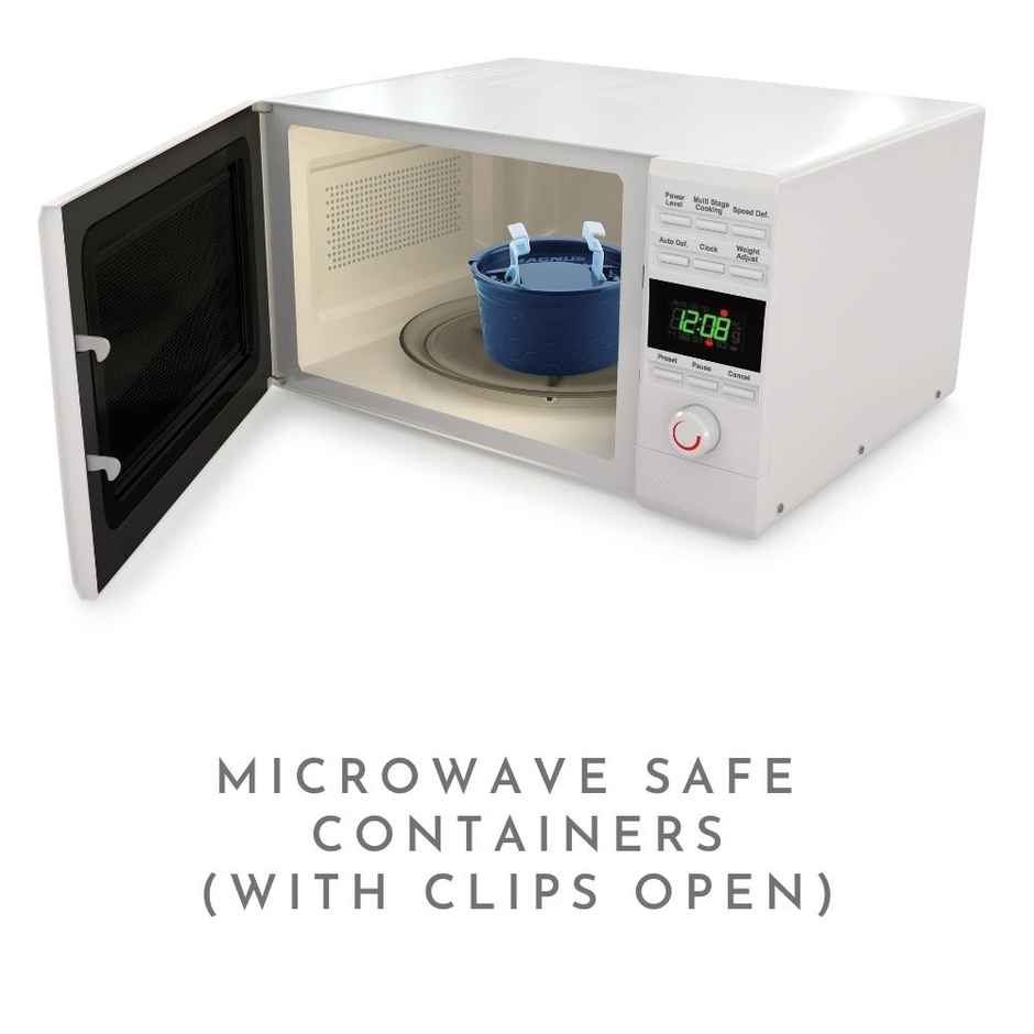 Magnus Microwave Steam Lock Medium Container - Blue/Black