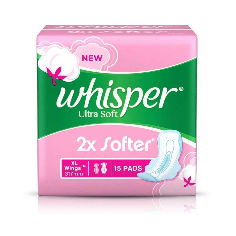 Whisper Ultra Skin Love Soft Sanitary Pads for Women, XL 30 Napkins