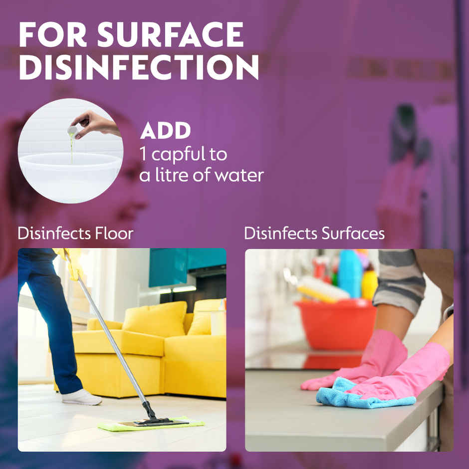 Dettol Liquid Disinfectant -Floor Cleaner, Surface Disinfection, Personal Hygiene - Lavender