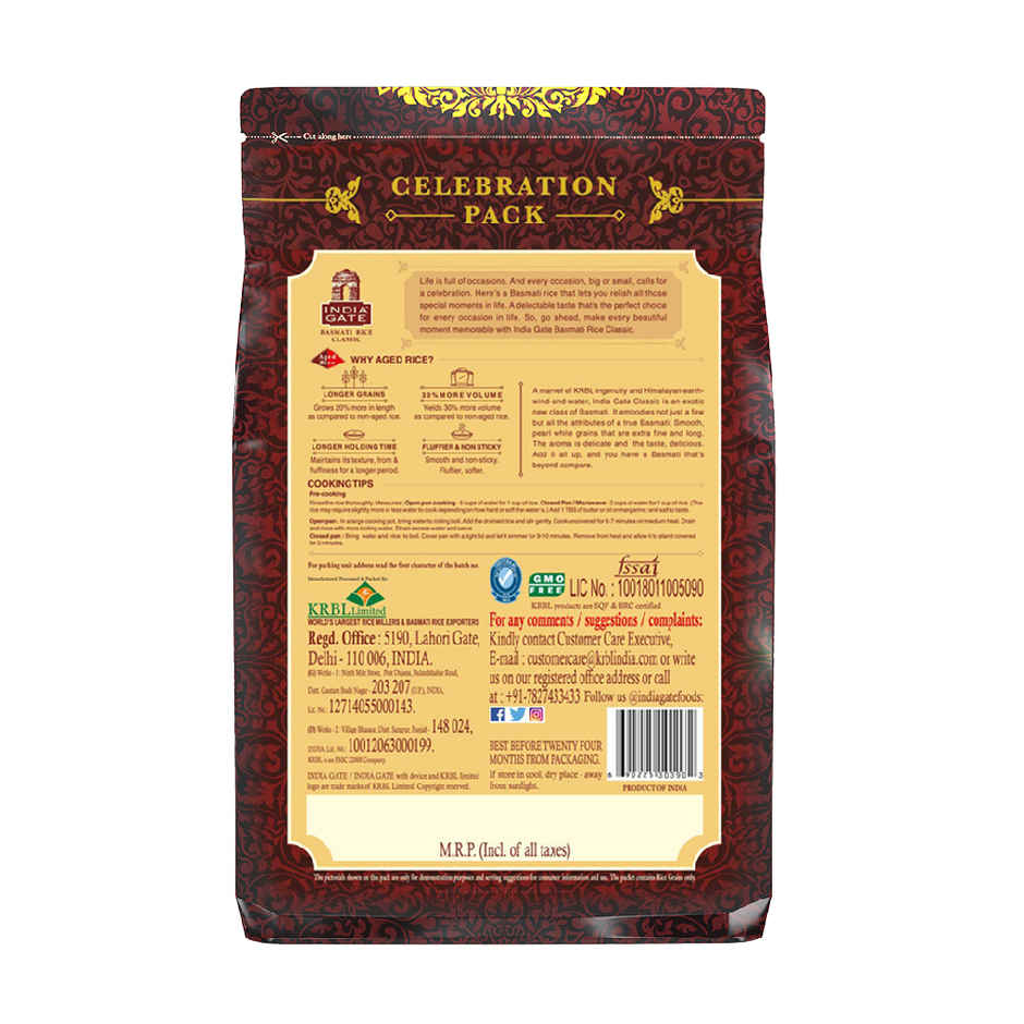 India Gate Classic Basmati Rice| Extra Long Grains