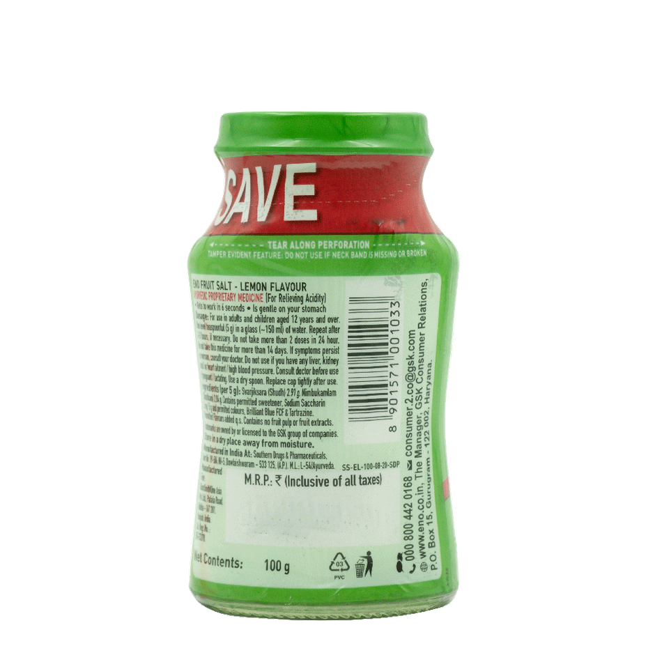 ENO Fruit Salt Lemon Flavour Energy Powder