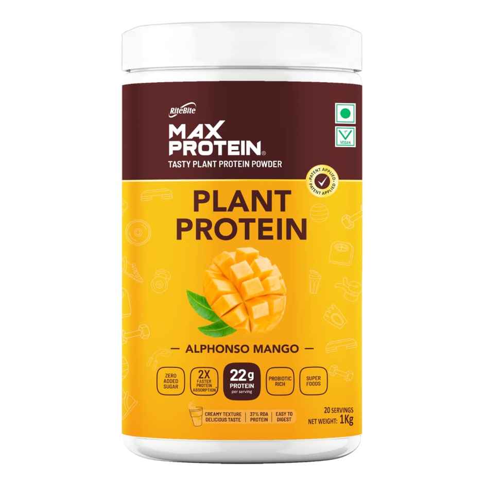Ritebite Max Protein Alphanso Mango Plant Protein Powder