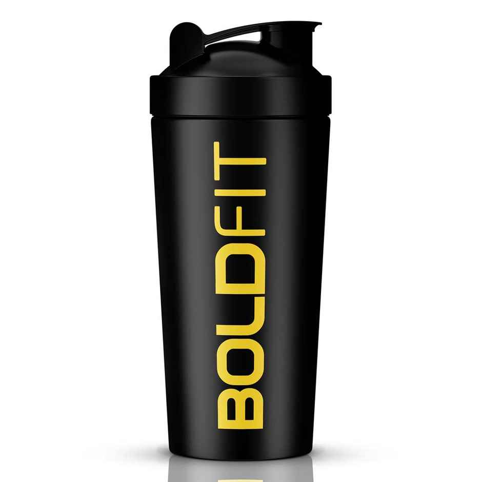 Boldfit Steel Gym Shaker Bottle | 700ml Leakproof Protein Mixer