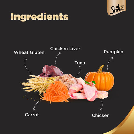 Sheba Fine Adult Tuna Pumpkin & Carrot in Gravy Wet Cat Food