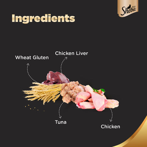 Sheba Fine Adult Chicken with Tuna in Gravy Wet Cat Food