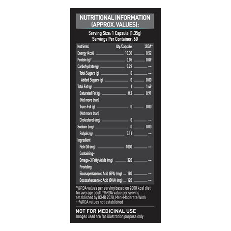 MuscleBlaze Omega 3 Fish Oil (60 Capsules)