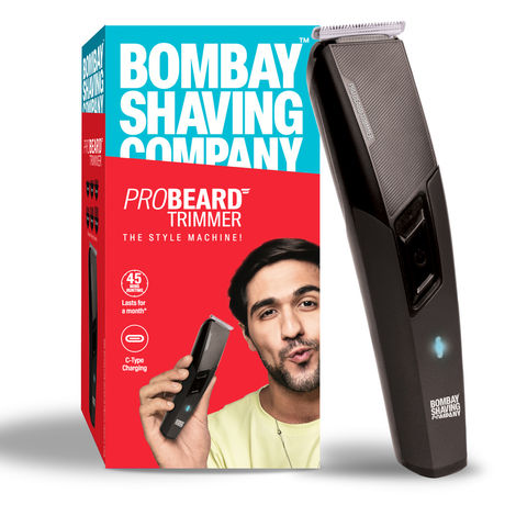 Bombay Shaving Company Beard Trimmer | Type-C charging | Pro Beard Trimmer | 4 Combs | 45 min runtime