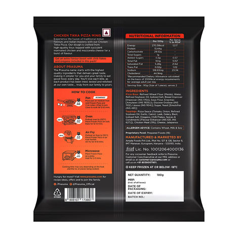 Prasuma Pizza Minis - Chicken Tikka