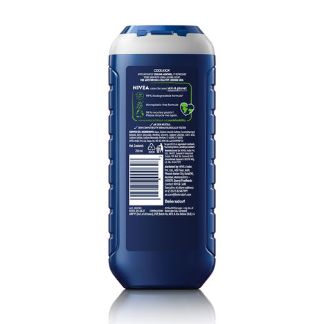 Nivea Men Cool Kick with Refreshing Icy Menthol Shower Gel for Body Face & Hair