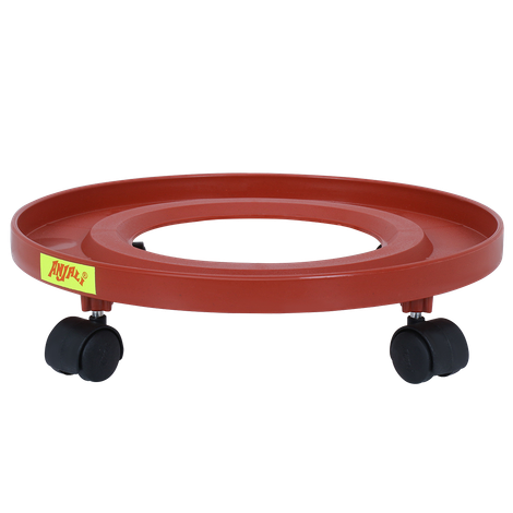 Anjali Super Durable Plastic Gas Cylinder Stand Stand Trolley | Hard Plastic | Red