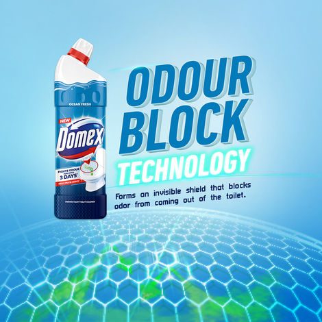 Domex Fresh Guard With Ocean Fresh Fragrance | Disinfectant Toilet Cleaner (1L) & Domex Ocean Fresh Toilet Cleaner Liquid (1L) Combo