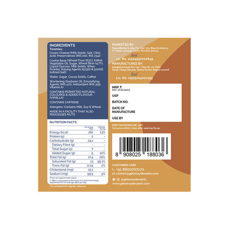 Get-A-Way Tiramisu Jar