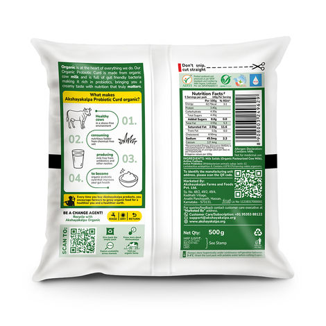 Akshayakalpa Organic Probiotic Curd Pouch