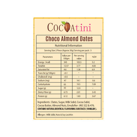 Karachi Bakery Choco Almond Dates Shaped Chocolates