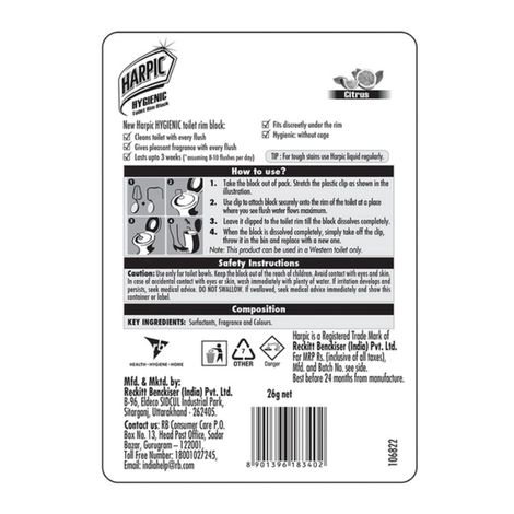 Harpic Citrus Toilet Rim Blocks