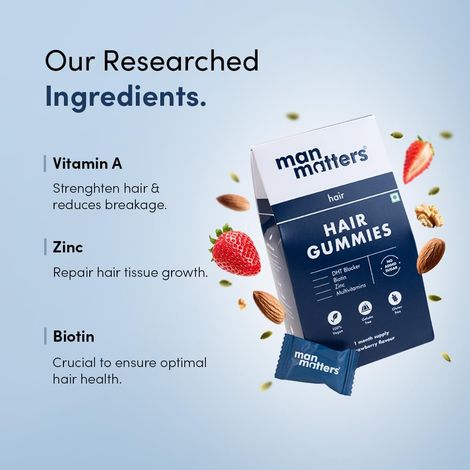 Man Matters Nourish Biotin Hair Gummies 30S Pack