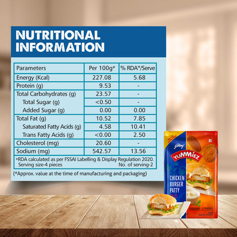 Godrej Yummiez Chicken Burger Patty