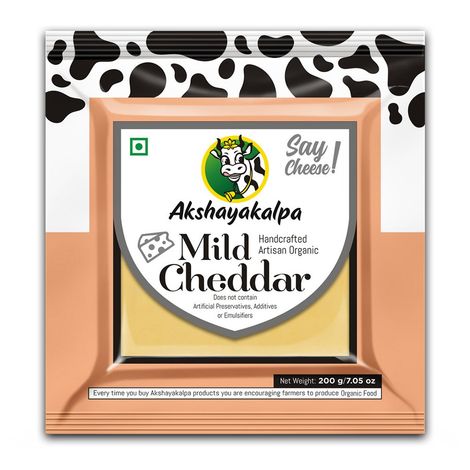 Akshayakalpa Organic Artisanal Mild Cheddar Cheese 200 Gms