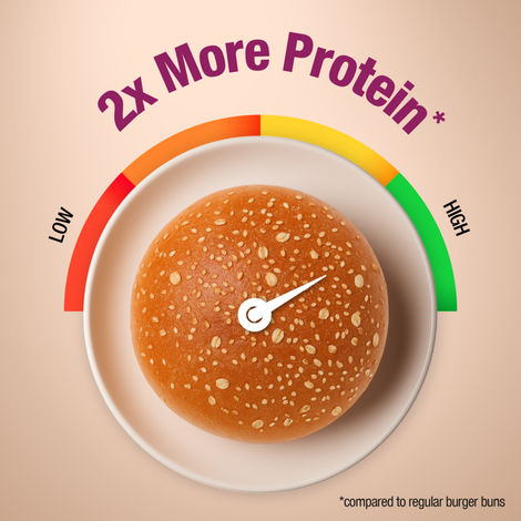 High Protein Burger Bun (No Maida) - Made with MP Sharbati Wheat
