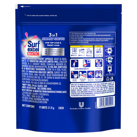 Surf Excel 3 in 1 Smart Shots
