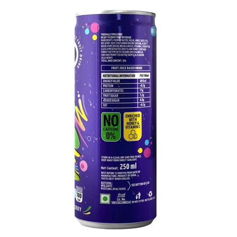 RIO Acai Berry & Mixed Berry Bubbly Fruit Drink Can